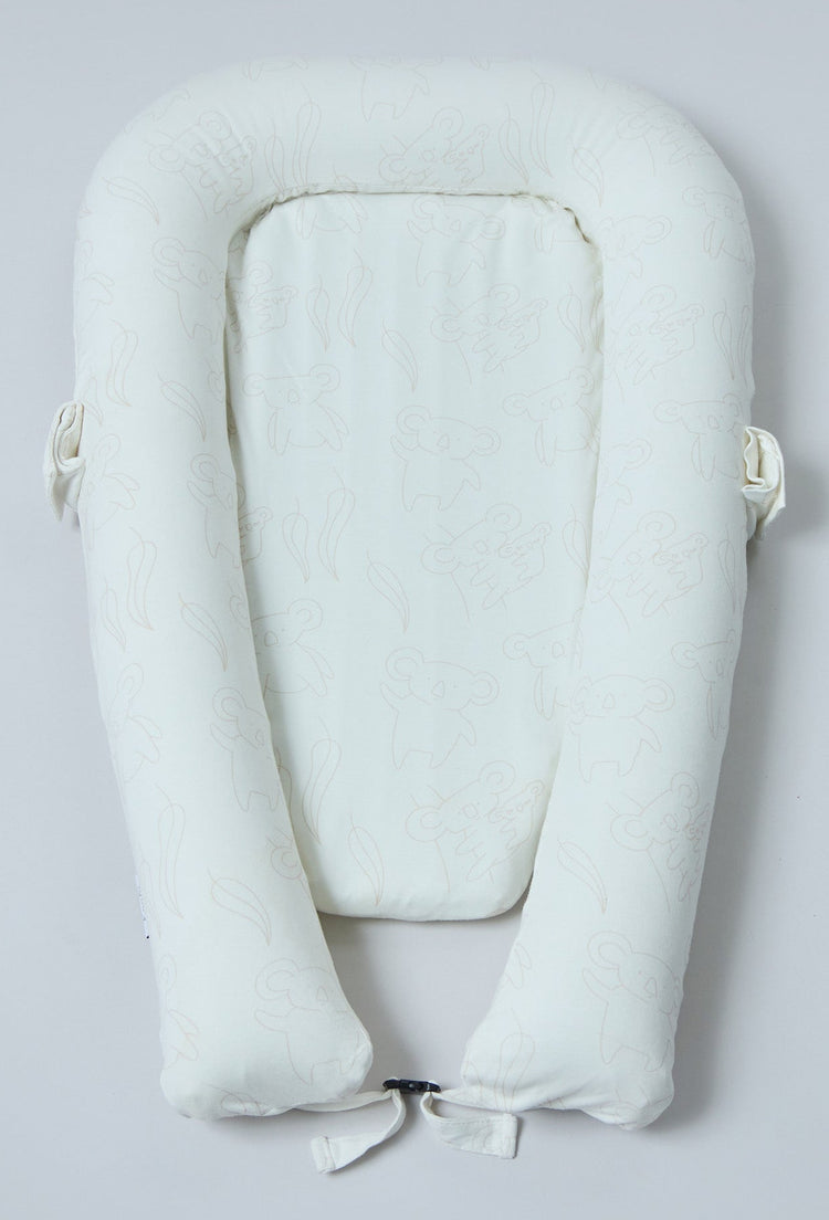 Inflatable Baby Nest (Koala White) & Carry Bag – The Cosy, Portable Spot for Your Little One