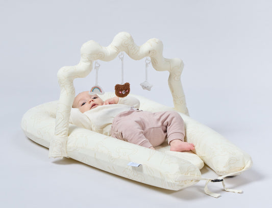 Inflatable Baby Nest (Koala Cream) & Carry Bag – The Cosy, Portable Spot for Your Little One