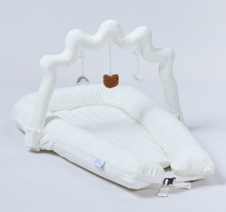 Inflatable Baby Nest (Koala White) & Carry Bag – The Cosy, Portable Spot for Your Little One