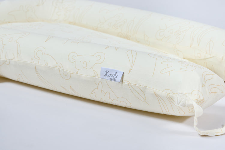 Inflatable Baby Nest (Koala Cream) & Carry Bag – The Cosy, Portable Spot for Your Little One