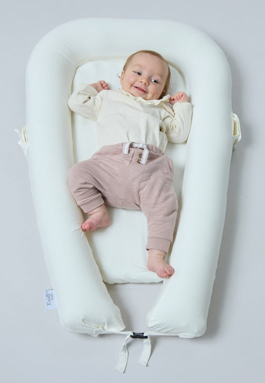 Inflatable Baby Nest (White) & Carry Bag  – The Cosy, Portable Spot for Your Little One
